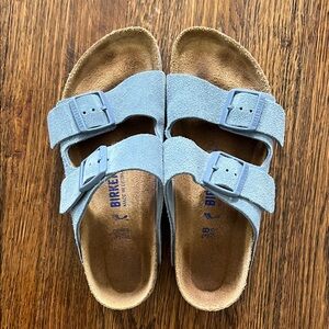 Birkenstock Elemental Blue Suede Sandals